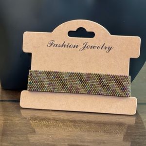 Handmade seed bead bracelet.